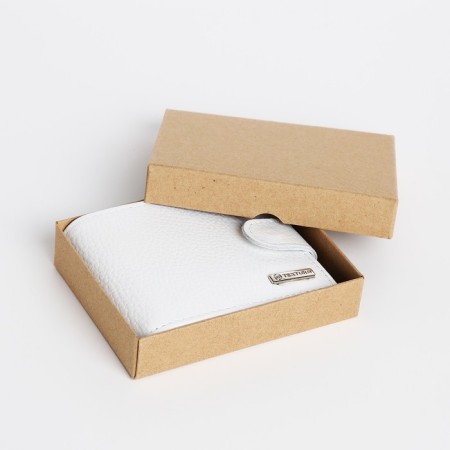 Wallet on the button, Textura, white color-8