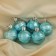 Set of balls plastic D-4 cm, 6 pcs "Beard" turquoise