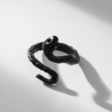 Ring "Snake" mini, black color, dimensionless