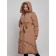 Coat insulated winter female, size 42, brown color