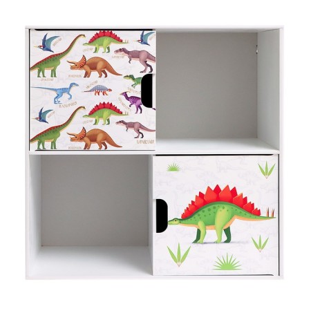Rabberry with the doors "Dinosaurs", 60 × 60 cm, white color-4