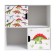 Rabberry with the doors "Dinosaurs", 60 × 60 cm, white color