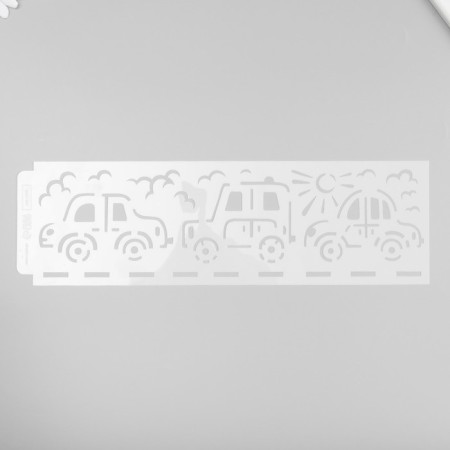 Stencil of border plastic "Cars" 40x12 cm-3