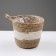 Kashpo wicker "Tanzania" with a pen, 21.5x21.5x18.8 cm, natural, white