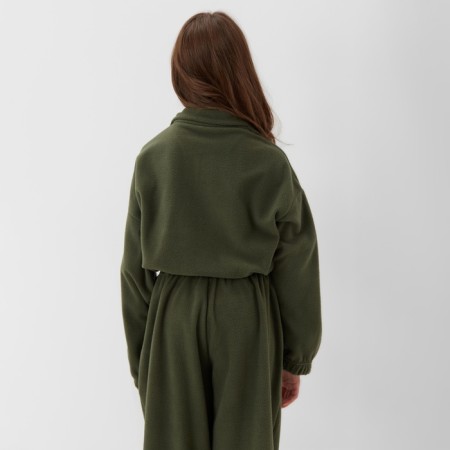 Толстовка для девочки MINAKU: Fleece Soft, цвет зелёный, рост 170 см-3