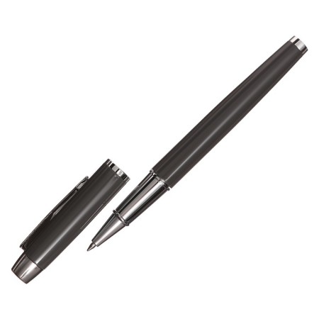 Organizer on the rings A5, 80 sheets, leatherette, with a valve, a line, with a handle, in a gift box, black and gray-11