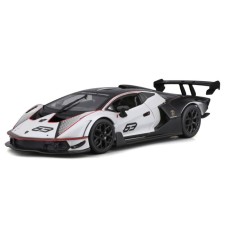 Машинка гоночная Bburago Lamborghini Essenza Scv12, Die-Cast, 1:24, цвет чёрно-белый