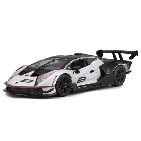 Racing machine BBURAGO LAMBORGHINI Essenza SCV12, DIE-CAST, 1:24, Black and white color