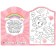 Unicorns with stickers. In a sweet fairy tale