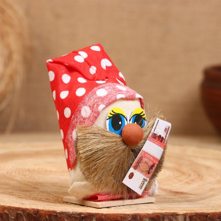 Brownie amulet, with rubles, 10 cm, mix-1