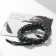 Bracelet "Japan" wicker, ornament, black and gray color