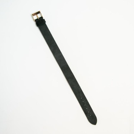 Watch strap, male, 18 mm, genuine leather, black-2