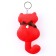 Soft toy "Cat with a bow", on a key fob, 16 cm, Mix colors