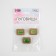 A set of metal buttons on the leg, 18 × 21mm, 3 pcs, green/gold color