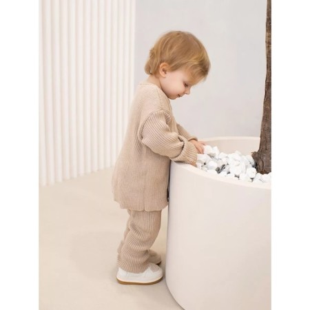 Knitted children's knitted Amarobaby Noodles, height 86 cm, beige color-8