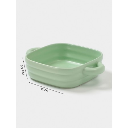 The baking form of the share "marshmallows", 900 ml, 18 × 18 cm, square, ceramics, green-1