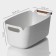 Storage container with handle LADOM "Laconism", 39.5 × 22.5 × 17 cm, white color