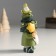 Polystone souvenir "Dwarf in a cap with a flashlight/star" Green mix 6.5x5x12.5 cm