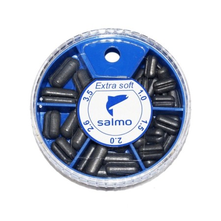 Sinker Salmo Extra Soft, set No. 4 Small, 5 sections, 1-3.5 g, 60 g