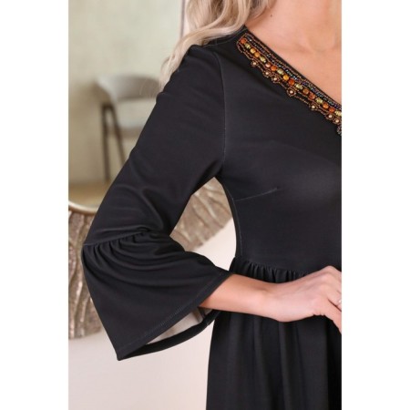 Women's dress, size 42, black color-2