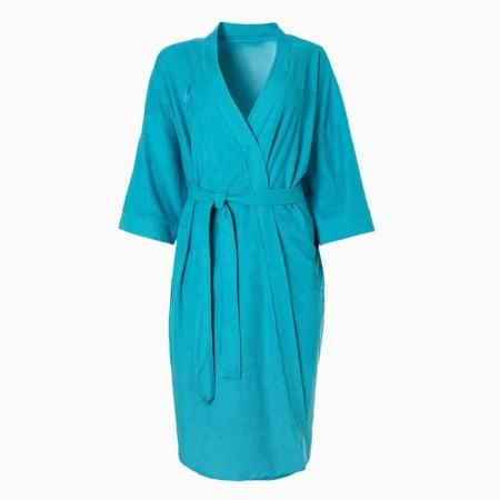 Women's bathrobe, blue color, size 50-6