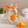Glass jug with a lid "Fruit mix", 1.85 liters, color and pattern mix