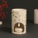 Aroma lamp ceramics "Clear. Snings" White 7.2x7.2x11.6 cm