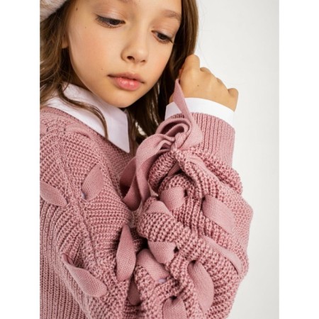Свитер для девочки Amarobaby Knit Wear, рост 140 см, цвет пудровый-9