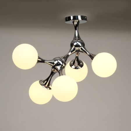 Chandelier "Molecule" 5he27 chrome 60x55x52 cm-1