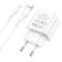 Network charger Hoco C98a, 1 USB, 18 W, QC, Micro USB -USB cable, 1 m, white