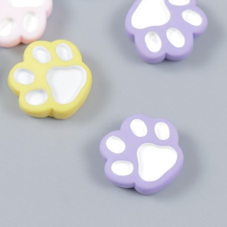 Decor for creativity Plastic "Paw" mix 1.7x1.5 cm-1
