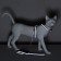 The kit for cats is reflective, width 1 cm, harness 21-35 cm, leash 120 cm, blue