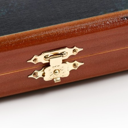 Wooden backgammon with checkers "Wolf", board game, 40 x 40 cm-5