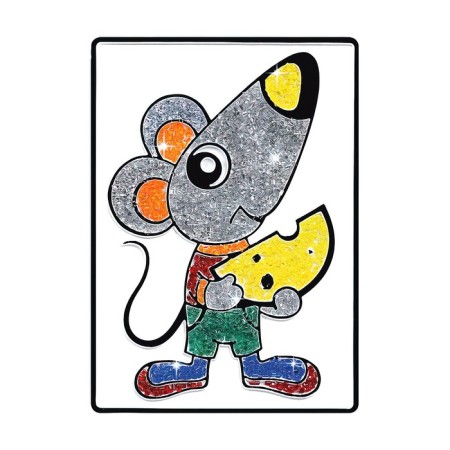 Picture with crystals "Mouse", 12 × 18 cm-1