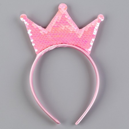 Carnival set "Stylish Princess": A rim, a pink dress with a crown, height 98-104 cm-8