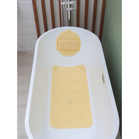 SPA-river for a bathtub with a pillow on the suction cups "Lotus", rug 89 × 44 cm, beige color-7