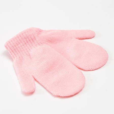 Mitten children's single -layer minku "plain", col. Light pink, rr 15 (6-8 years)