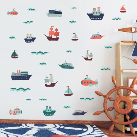 Interior color sticker "Sea transport" 30x60 cm-5