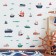 Interior color sticker "Sea transport" 30x60 cm