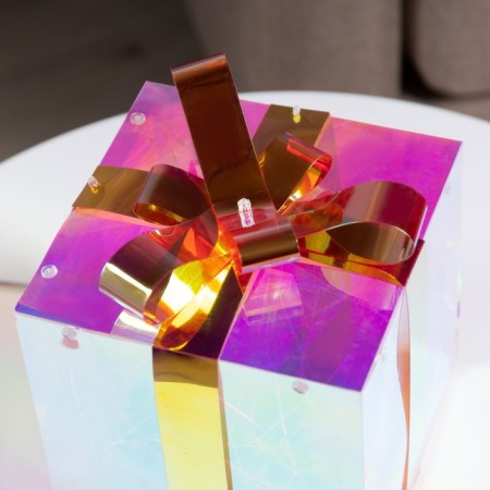 LED figure "Gift" 16 × 16 × 16 cm, plastic, 220 V, glow of white-2