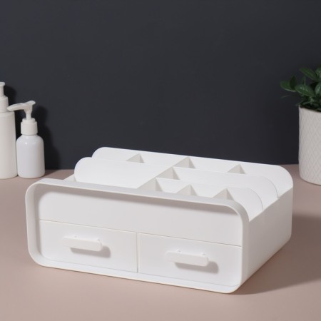 Organizer for storage, 9 sections, 26 × 16.5 × 10 cm, white color-5