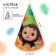 Paper cap "Happy Birthday", Cheburashka