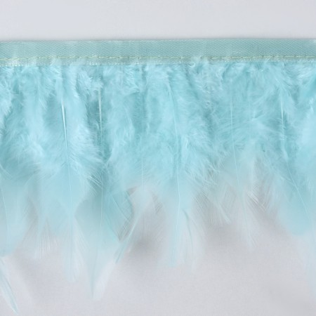 Braid with feathers of a rooster, 10-15 cm, 5 ± 0.5 m, mint color-2