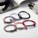 Hair elastic band "Delia" (set 6 pcs) beads shine, 5 cm, mix