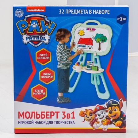 Molbert 3 in 1 “Drawing Board” PAW PATROL, write with chalk, draw a felt -tip pen, glue magnets-9