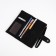 Women's wallet on the button, black color