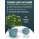 Kashpo for flowers and plants, 30 liter blue stone 41x41x33cm