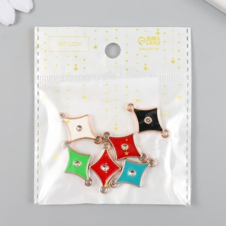 Connector for creativity plastic for metal "rhombus" set 6 pcs 0.4x17x2.7 cm-2