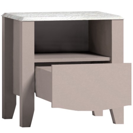 Bedside table Brownie 42, 512 × 392 × 520 mm, mocko / white color-3