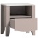 Bedside table Brownie 42, 512 × 392 × 520 mm, mocko / white color